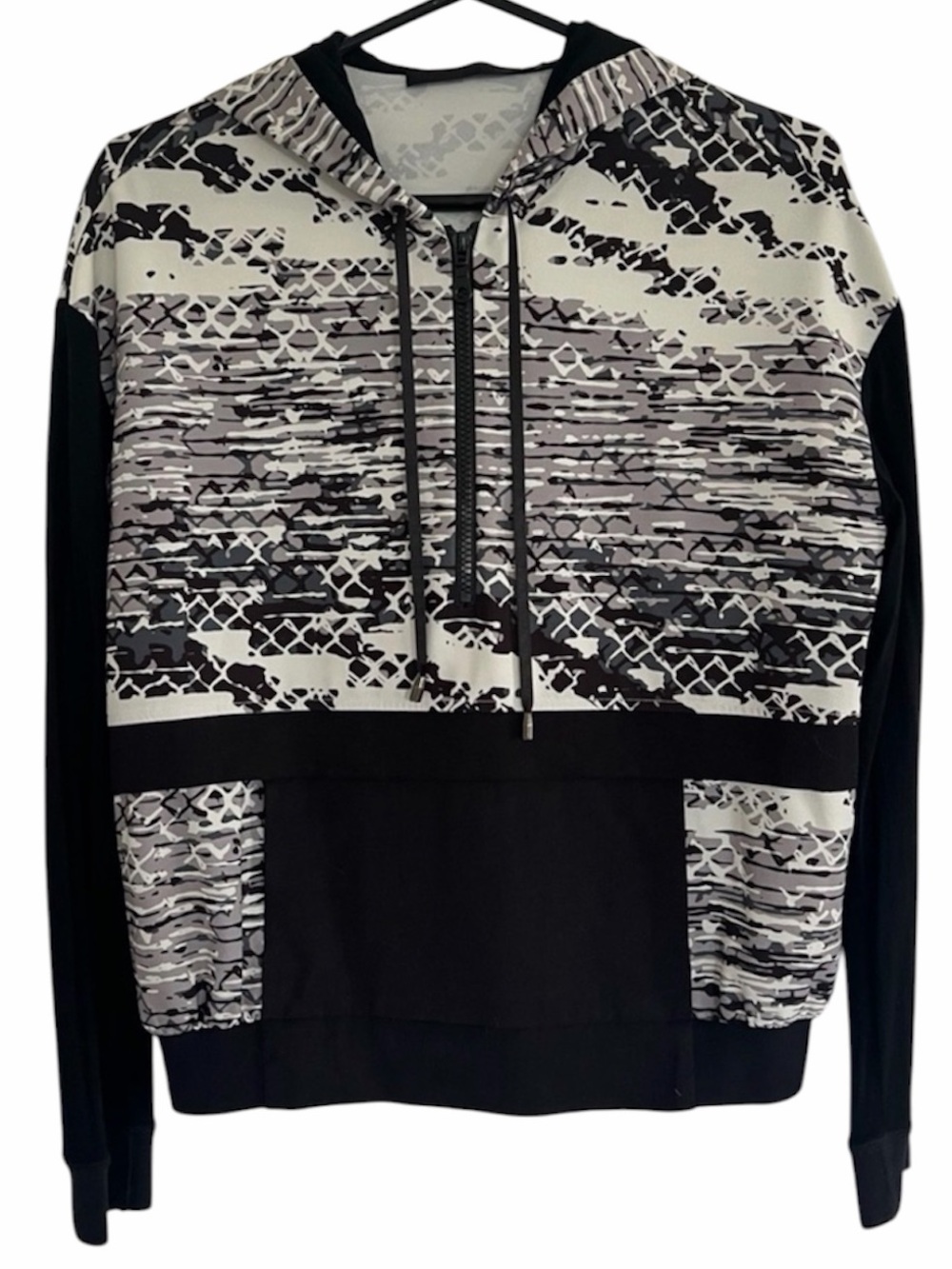 L.A.M.B. Black White Abstract Print Tracksuit Gwen Stefani Hoodie Pants lamb